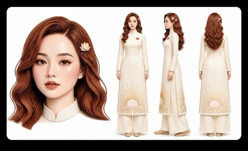 Huong in Sun-embroidered Ao Dai - Title Track Cover